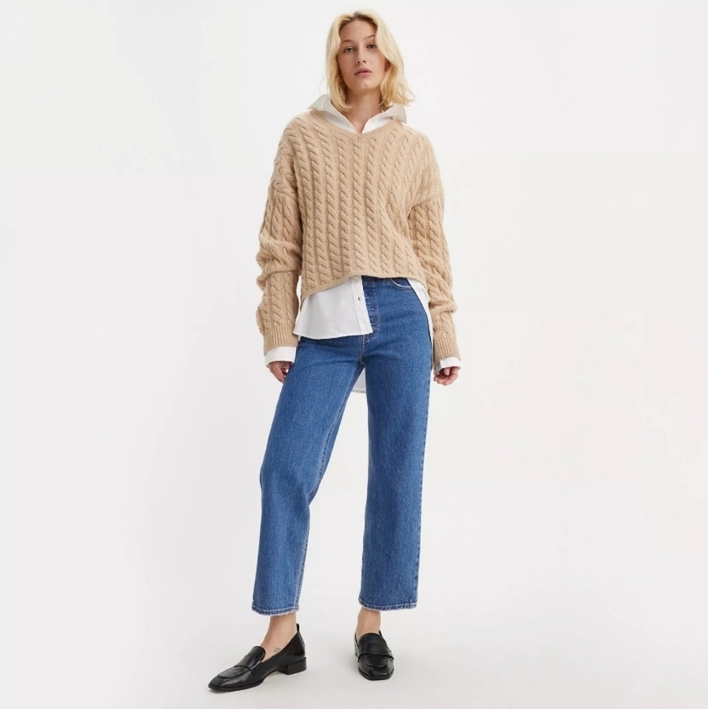 Levis high rise ribcage straight ankle jeans 29